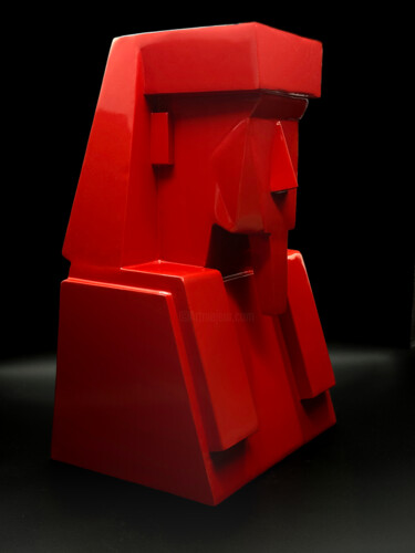 Rzeźba zatytułowany „Pharaon rouge” autorstwa Jean-Claude Singla, Oryginalna praca, Metale