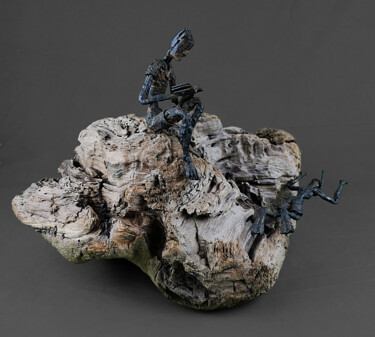 Sculpture titled "Holiday rock" by Jean-François André, Original Artwork, Metals