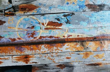 绘画 标题为“Ecaillures” 由Jean-François Déridet, 原创艺术品, 油 安装在木质担架架上