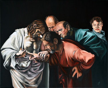 Картина под названием "Le seuil" - Jean-François Ferbos, Подлинное произведение искусства, Масло