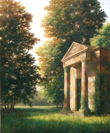 Peinture intitulée "Le temple" par Jean-François Grébert, Œuvre d'art originale