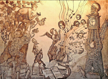 Incisioni, stampe intitolato "Les arts arrêtent l…" da Jean-François Jullien, Opera d'arte originale, incisione