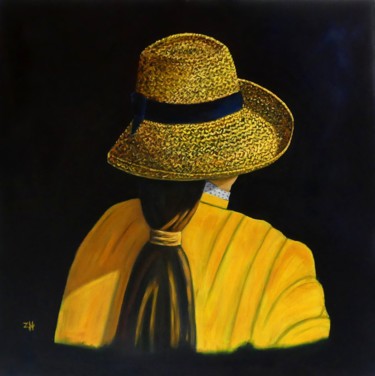 Painting titled "Chapeau / Hat / Cap…" by Jean-François Zanette, Original Artwork, Oil