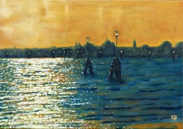 Peinture intitulée "Venezia 01" par Jean-François Zanette, Œuvre d'art originale, Huile