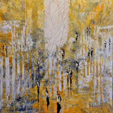 제목이 "SWEET YELLOW"인 미술작품 Jean-Humbert Savoldelli로, 원작, 아크릴 나무 들것 프레임에 장착됨