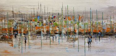 Painting titled "SUPERPOSITIONS" by Jean-Humbert Savoldelli, Original Artwork, Acrylic Mounted on Wood Stretcher frame