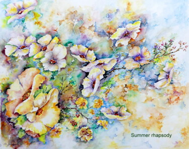 Peinture intitulée "Summer Rhapsody" par Jean Jourdan, Œuvre d'art originale, Aquarelle