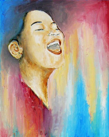 Painting titled "singing jazz" by Jean Jourdan, Original Artwork, Oil