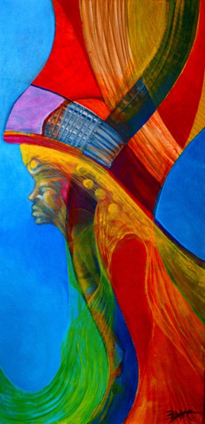 Peinture intitulée "lumiere-d-afrique.j…" par Jean Louis Blanc, Œuvre d'art originale