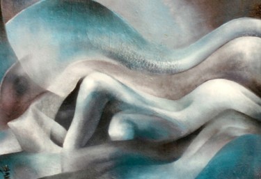 Peinture intitulée "nue-2" par Jean Louis Blanc, Œuvre d'art originale, Huile