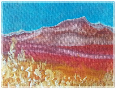 Peinture intitulée "paysage-st-victoire…" par Jean Louis Blanc, Œuvre d'art originale, Acrylique