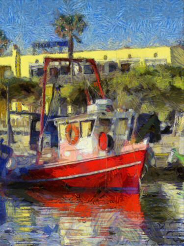 Photography titled "Bateau de pêche" by Jean-Louis Bouzou, Original Artwork, Digital Photography