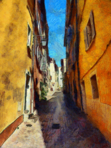 Photography titled "Rue Sainte-Catherin…" by Jean-Louis Bouzou, Original Artwork, Manipulated Photography