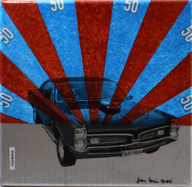 Collages intitolato "vintage highways #50" da Jean-Louis Conti, Opera d'arte originale, Collages Montato su Telaio per barel…