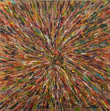Картина под названием "Explosion de couleu…" - Jean Louis Lacoste, Подлинное произведение искусства, Акрил