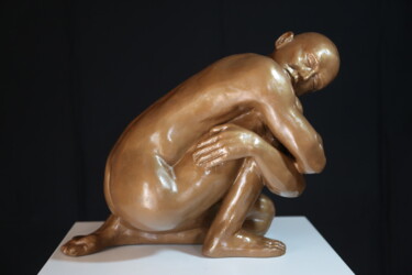 Skulptur mit dem Titel "THÉAGÈNE" von Jean Louis Tornassat, Original-Kunstwerk, Terra cotta