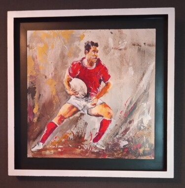 Painting titled "Rugby 122" by Jean-Luc Garcia, Original Artwork, Acrylic