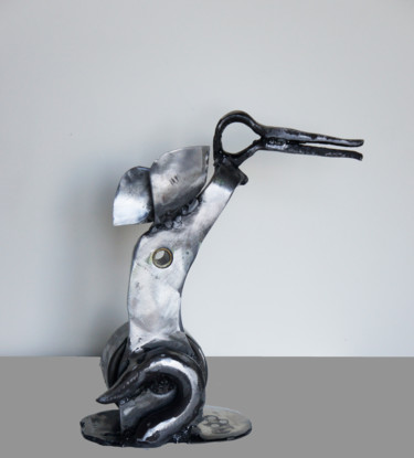Sculpture intitulée "Paré (sculpture)" par Jean-Luc Lacroix (JL LACROIX), Œuvre d'art originale, Métaux