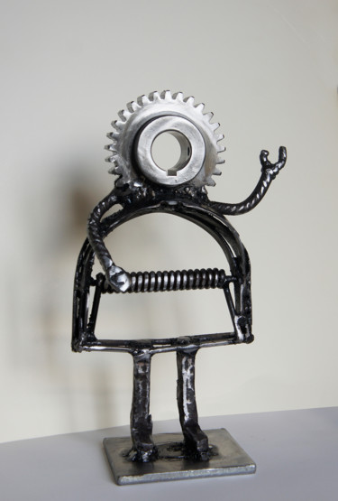 Sculpture titled "GAROLOU" by Jean-Luc Lacroix (JL LACROIX), Original Artwork, Metals
