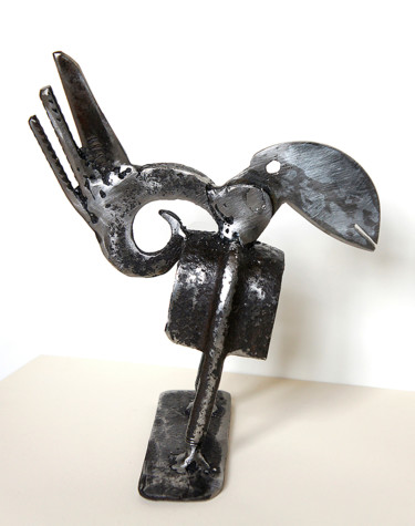 Skulptur mit dem Titel "PERSIFFLEUR" von Jean-Luc Lacroix (JL LACROIX), Original-Kunstwerk, Metalle