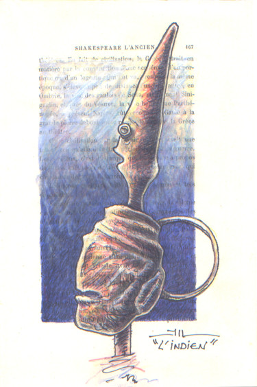 Dessin intitulée "lindien.jpg" par Jean-Luc Lacroix (JL LACROIX), Œuvre d'art originale, Encre