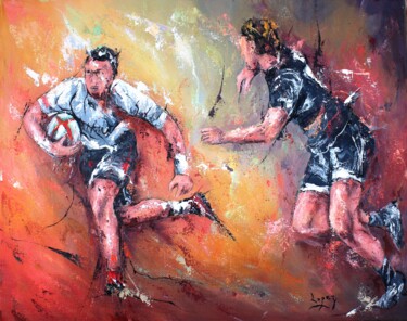 Peinture intitulée "1215 Rugby d' autom…" par Jean-Luc Lopez, Œuvre d'art originale, Acrylique