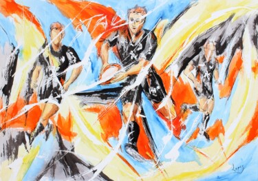 绘画 标题为“430 Rugby du Stade” 由Jean-Luc Lopez, 原创艺术品, 墨