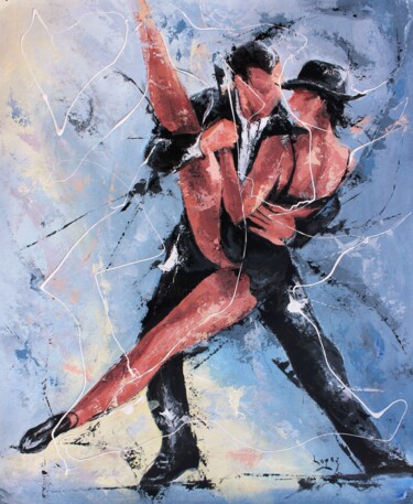 Pintura intitulada "1224 Tango au chape…" por Jean-Luc Lopez, Obras de arte originais, Acrílico
