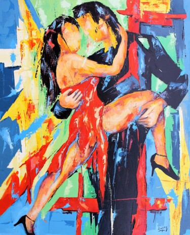 Peinture intitulée "642 Tango Argentin" par Jean-Luc Lopez, Œuvre d'art originale, Acrylique Monté sur Châssis en bois