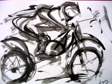 Pintura intitulada "27 Motocross" por Jean-Luc Lopez, Obras de arte originais, Tinta