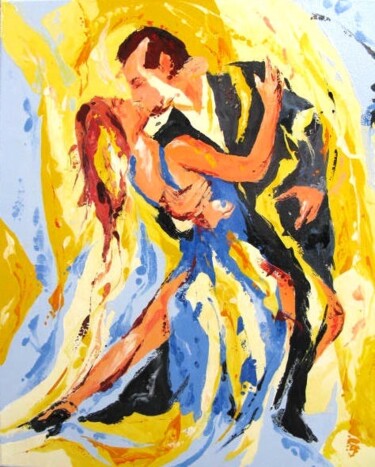 제목이 "Tango langoureux"인 미술작품 Jean-Luc Lopez로, 원작, 기름