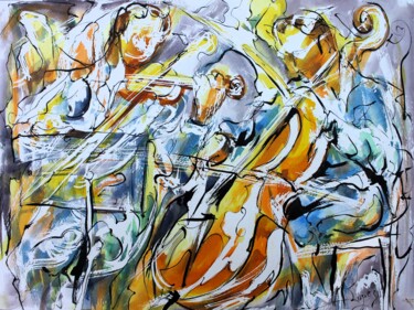 Schilderij getiteld "245 Musique classiq…" door Jean-Luc Lopez, Origineel Kunstwerk, Aquarel