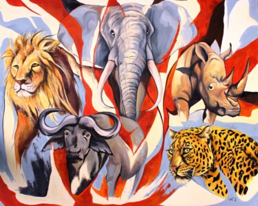 Peinture intitulée "South Africa big fi…" par Jean-Luc Lopez, Œuvre d'art originale, Acrylique Monté sur Châssis en bois