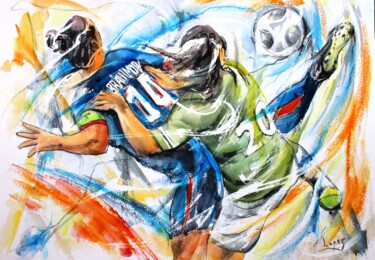 Pintura titulada "327 Football de spe…" por Jean-Luc Lopez, Obra de arte original, Tinta