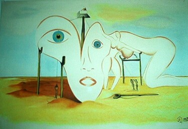 Painting titled "CONSTRUCTION" by Jean Luc Masini, Original Artwork