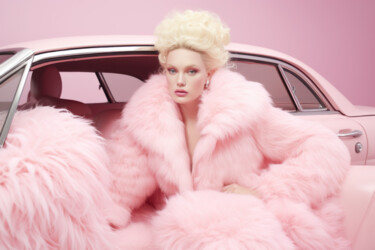 Цифровое искусство под названием "Pink Fur 1" - Jean Luc Michon, Подлинное произведение искусства, Изображение, сгенерирован…