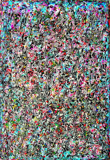 Malerei mit dem Titel "N° 23 COLORS NOW" von Jean-Luc Pengam, Original-Kunstwerk, Acryl