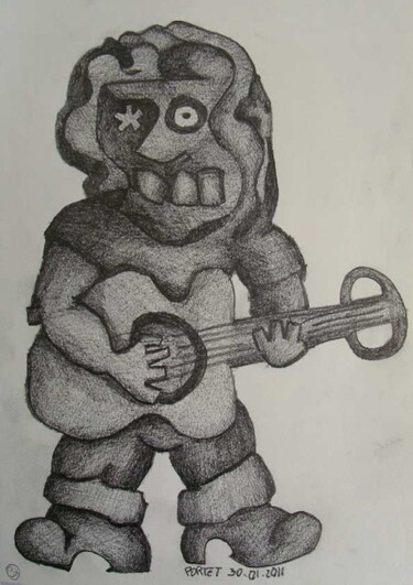Drawing titled "guitarheros.jpg" by Jean-Luc Portet, Original Artwork