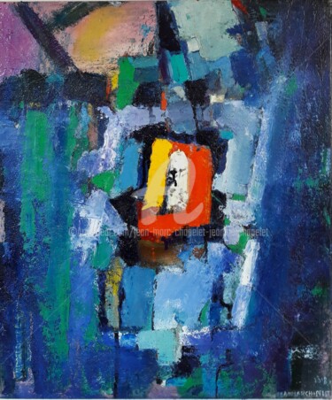 Peinture intitulée "Permanence bleue" par Jean-Marc Chapelet (jeanmarchapelet), Œuvre d'art originale, Huile