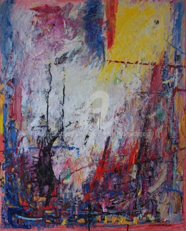 Pintura titulada "Abstraction Lyrifiq…" por Jean-Marc Chapelet (jeanmarchapelet), Obra de arte original, Oleo