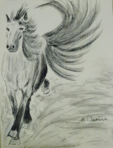 Peinture intitulée "Galop du cheval et…" par Jean-Marc Serieys, Œuvre d'art originale