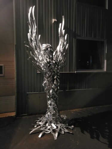 Sculpture titled "Phénix" by Jean-Marc Tétro, Original Artwork, Metals