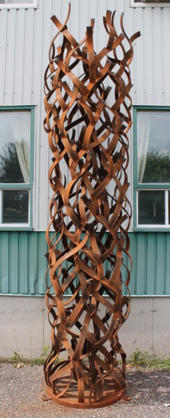 Skulptur mit dem Titel "Akashique" von Jean-Marc Tétro, Original-Kunstwerk, Metalle