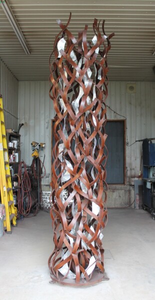 Sculpture titled "Akashique" by Jean-Marc Tétro, Original Artwork, Metals