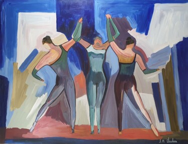 제목이 "Danseuses"인 미술작품 Jean-Marie Cluchier로, 원작, 아크릴