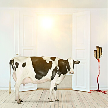 Arte digital titulada "Red Milk" por Jean-Marie Gitard (Mr STRANGE), Obra de arte original, Foto-montaje