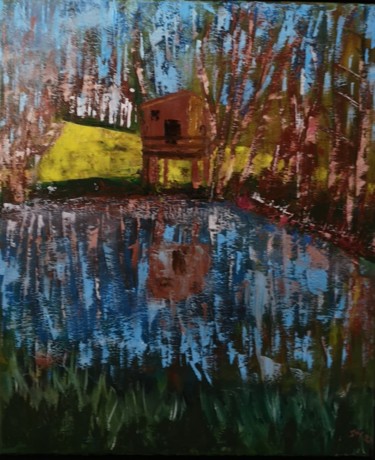 Painting titled "La cabane d'Arthur…" by Jean-Marie Reynaud (jmry), Original Artwork, Oil Mounted on artwork_cat.