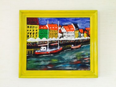 Pintura intitulada "Copenhague" por Jean-Marie Reynaud (jmry), Obras de arte originais