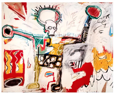 Gravures & estampes intitulée "No Name" par Jean Michel Basquiat, Œuvre d'art originale, Lithographie
