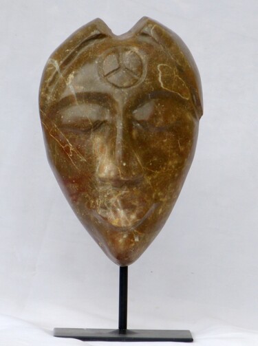 Skulptur mit dem Titel "French Marble - Afr…" von Jean-Michel Garino, Original-Kunstwerk, Stein